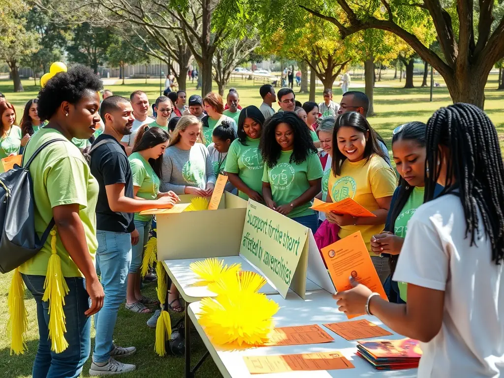 A photo of volunteers from COMITE DES FETES setting up for a local event, demonstrating their dedication and community involvement.